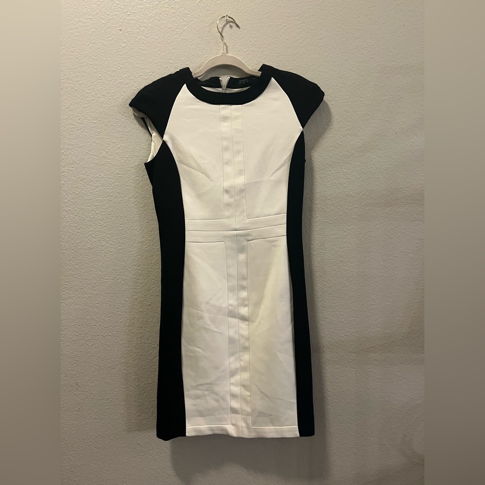 Zara black and white dress